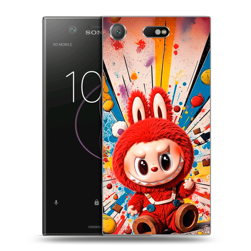 Пластиковый чехол на Sony Xperia XZ1 Compact с принтом Labubu Лабубу Пластиковый чехол на Sony Xperia XZ1 Compact с принтом Labubu Лабубу