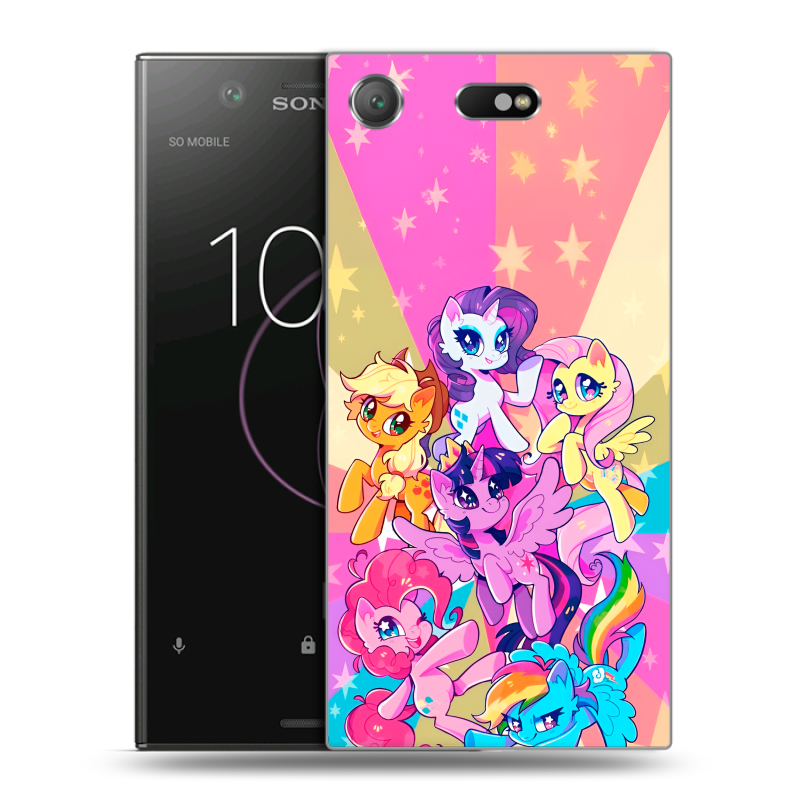 Пластиковый чехол на Sony Xperia XZ1 Compact с принтом My little pony Дружба чудо Пластиковый чехол на Sony Xperia XZ1 Compact с принтом My little pony Дружба чудо