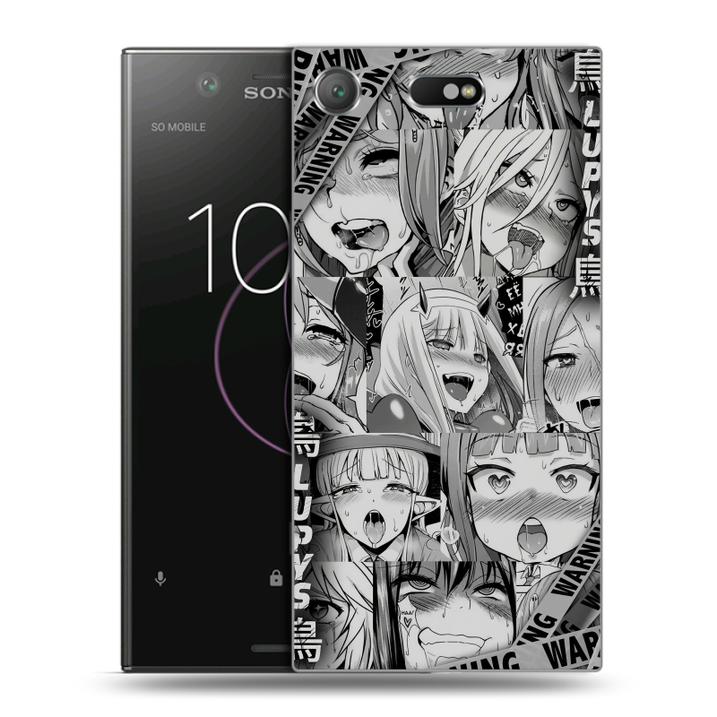 Пластиковый чехол на Sony Xperia XZ1 Compact с принтом Ahegao Ахегао Аниме Пластиковый чехол на Sony Xperia XZ1 Compact с принтом Ahegao Ахегао Аниме