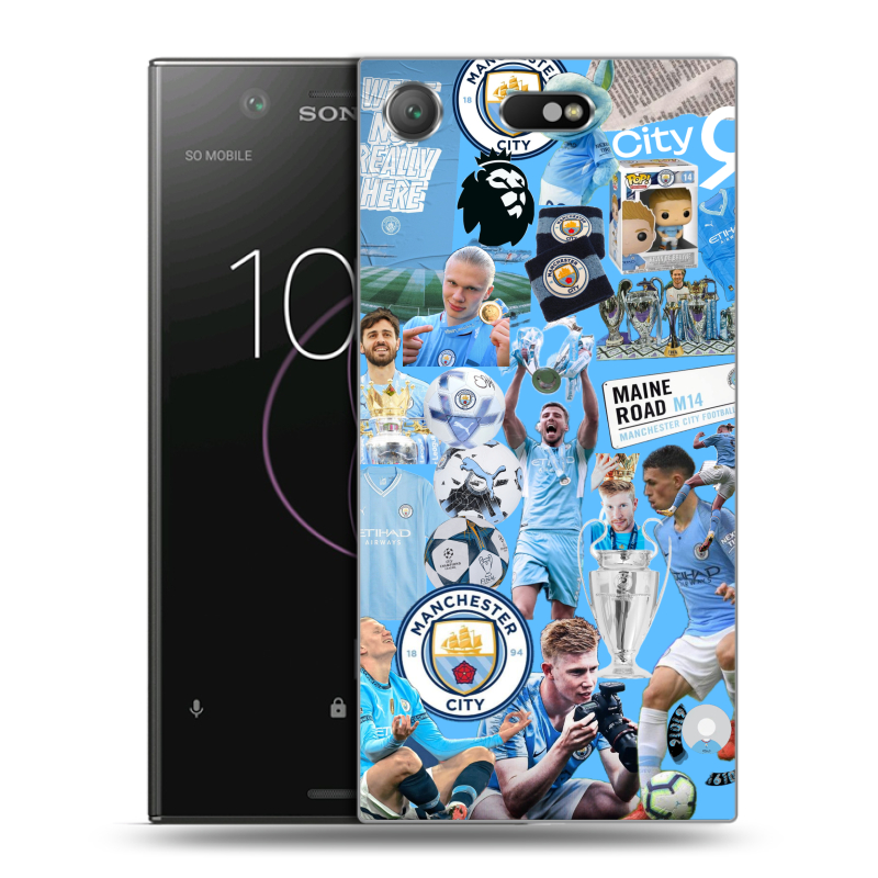 Пластиковый чехол на Sony Xperia XZ1 Compact с принтом Man City Манчестер Сити Пластиковый чехол на Sony Xperia XZ1 Compact с принтом Man City Манчестер Сити