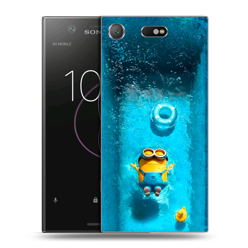 Пластиковый чехол на Sony Xperia XZ1 Compact с принтом Миньоны Пластиковый чехол на Sony Xperia XZ1 Compact с принтом Миньоны