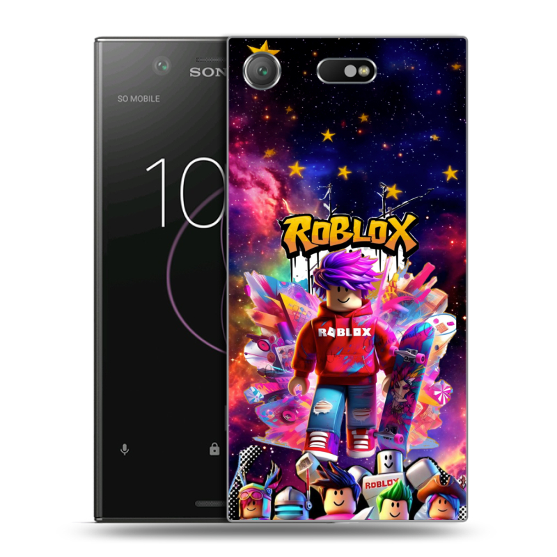 Пластиковый чехол на Sony Xperia XZ1 Compact с принтом Roblox Роблокс Пластиковый чехол на Sony Xperia XZ1 Compact с принтом Roblox Роблокс