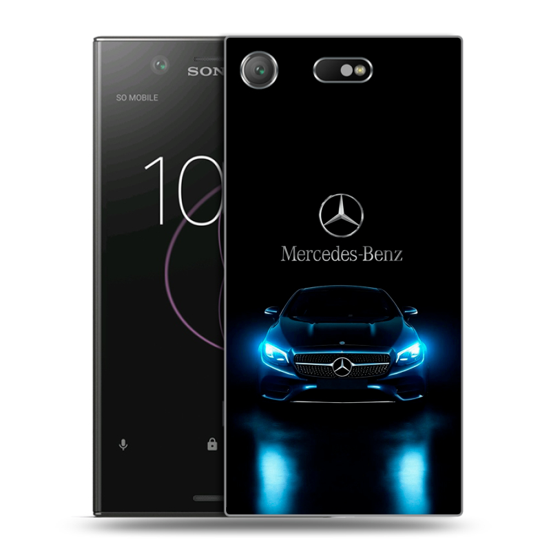 Пластиковый чехол на Sony Xperia XZ1 Compact с принтом Mercedes Мерседес Пластиковый чехол на Sony Xperia XZ1 Compact с принтом Mercedes Мерседес