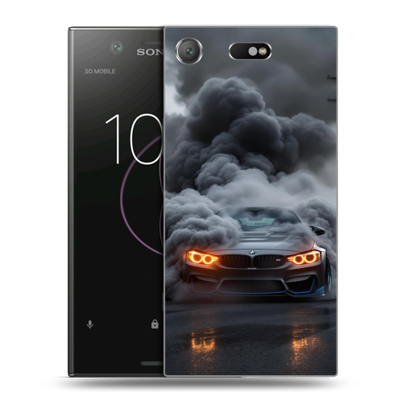 Пластиковый чехол на Sony Xperia XZ1 Compact с принтом BMW БМВ Пластиковый чехол на Sony Xperia XZ1 Compact с принтом BMW БМВ