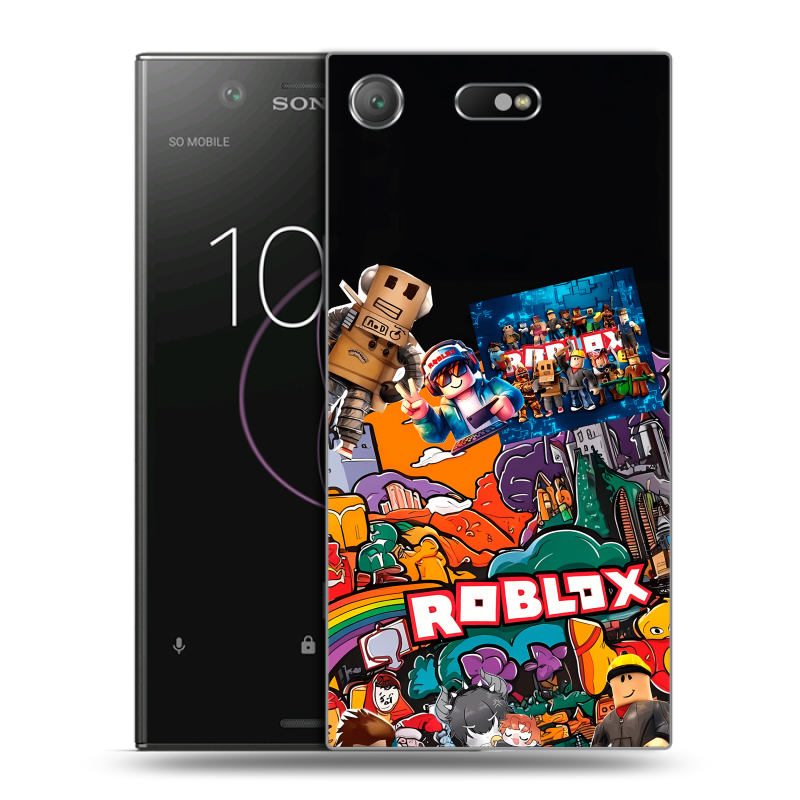 Пластиковый чехол на Sony Xperia XZ1 Compact с принтом Roblox Роблокс Пластиковый чехол на Sony Xperia XZ1 Compact с принтом Roblox Роблокс