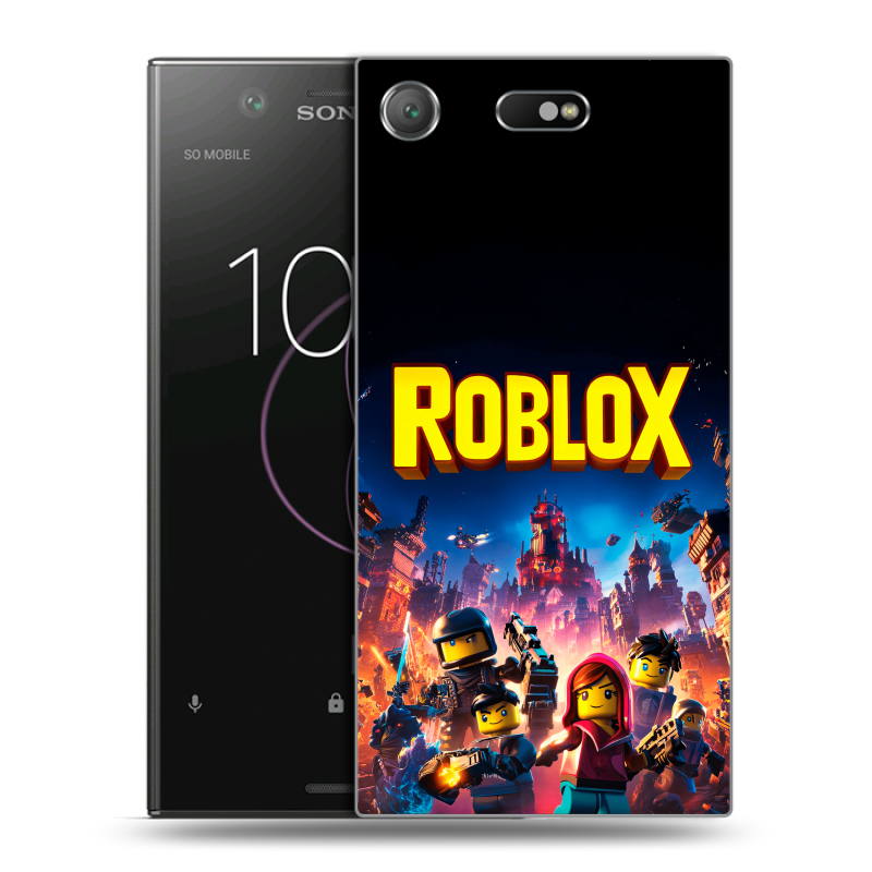 Пластиковый чехол на Sony Xperia XZ1 Compact с принтом Roblox Роблокс Пластиковый чехол на Sony Xperia XZ1 Compact с принтом Roblox Роблокс