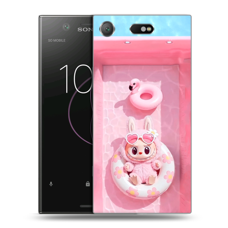Пластиковый чехол на Sony Xperia XZ1 Compact с принтом Labubu Лабубу Пластиковый чехол на Sony Xperia XZ1 Compact с принтом Labubu Лабубу