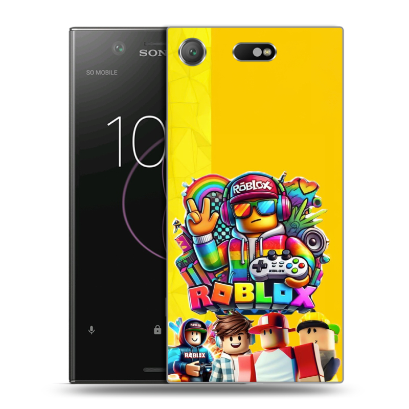 Пластиковый чехол на Sony Xperia XZ1 Compact с принтом Roblox Роблокс Пластиковый чехол на Sony Xperia XZ1 Compact с принтом Roblox Роблокс
