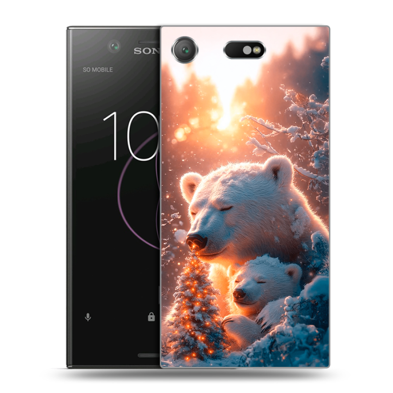 Пластиковый чехол на Sony Xperia XZ1 Compact с принтом Новый год Пластиковый чехол на Sony Xperia XZ1 Compact с принтом Новый год