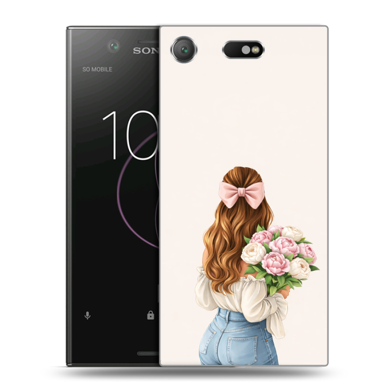 Пластиковый чехол на Sony Xperia XZ1 Compact с принтом женский Пластиковый чехол на Sony Xperia XZ1 Compact с принтом женский