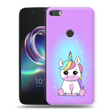 Силиконовый чехол на Alcatel Idol 5 с принтом Единорог Силиконовый чехол на Alcatel Idol 5 с принтом Единорог