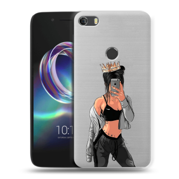 Силиконовый чехол на Alcatel Idol 5 с принтом Женские принты