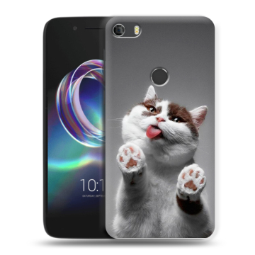 Силиконовый чехол на Alcatel Idol 5 с принтом Коты