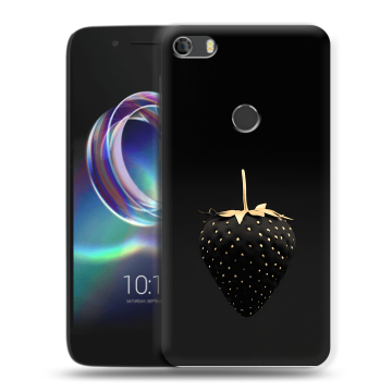Силиконовый чехол на Alcatel Idol 5 с принтом Черная клубника Силиконовый чехол на Alcatel Idol 5 с принтом Черная клубника