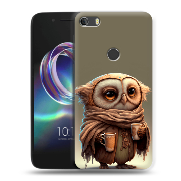 Силиконовый чехол на Alcatel Idol 5 с принтом Сова