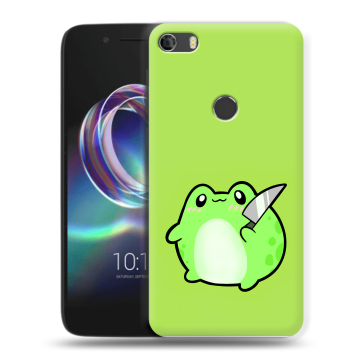 Силиконовый чехол на Alcatel Idol 5 с принтом Лягушенок
