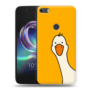 Силиконовый чехол на Alcatel Idol 5 с принтом Утка Силиконовый чехол на Alcatel Idol 5 с принтом Утка