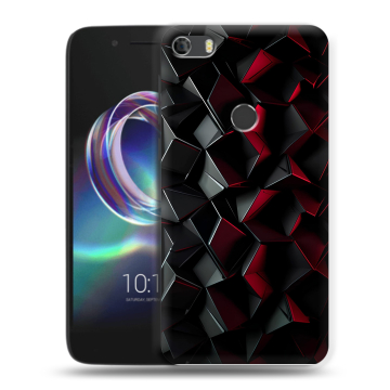 Силиконовый чехол на Alcatel Idol 5 с принтом Абстракция