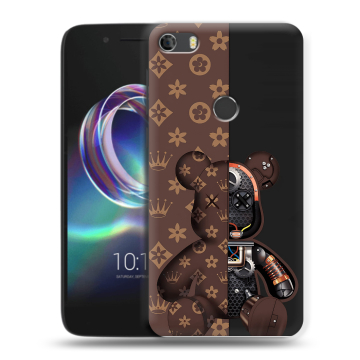 Силиконовый чехол на Alcatel Idol 5 с принтом Луи робот