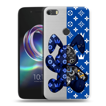 Силиконовый чехол на Alcatel Idol 5 с принтом Луи робот