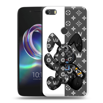 Силиконовый чехол на Alcatel Idol 5 с принтом Луи робот