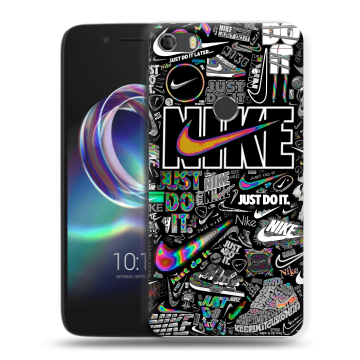 Силиконовый чехол на Alcatel Idol 5 с принтом Найк Силиконовый чехол на Alcatel Idol 5 с принтом Найк