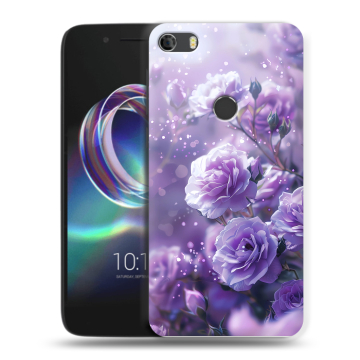 Силиконовый чехол на Alcatel Idol 5 с принтом Розы цветы Силиконовый чехол на Alcatel Idol 5 с принтом Розы цветы