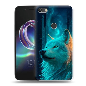 Силиконовый чехол на Alcatel Idol 5 с принтом бабочки саккура Силиконовый чехол на Alcatel Idol 5 с принтом бабочки саккура