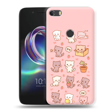 Силиконовый чехол на Alcatel Idol 5 с принтом Hello Kitty Хелоу Кити Силиконовый чехол на Alcatel Idol 5 с принтом Hello Kitty Хелоу Кити