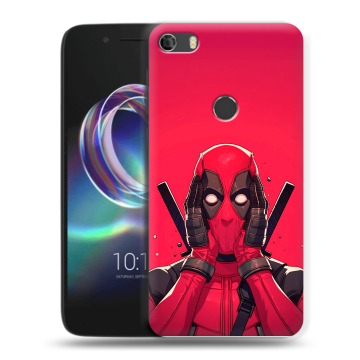 Силиконовый чехол на Alcatel Idol 5 с принтом Дедпул Deadpool Силиконовый чехол на Alcatel Idol 5 с принтом Дедпул Deadpool