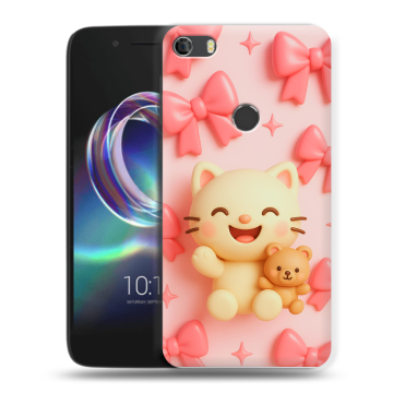 Силиконовый чехол на Alcatel Idol 5 с принтом для девочек