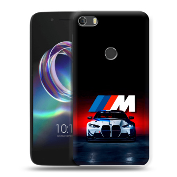 Силиконовый чехол на Alcatel Idol 5 с принтом БМВ BMW Силиконовый чехол на Alcatel Idol 5 с принтом БМВ BMW