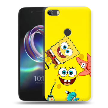 Силиконовый чехол на Alcatel Idol 5 с принтом Спанч боб Спанчбоб Силиконовый чехол на Alcatel Idol 5 с принтом Спанч боб Спанчбоб