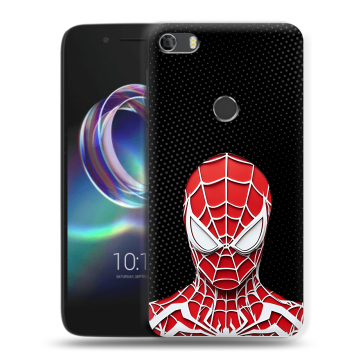 Силиконовый чехол на Alcatel Idol 5 с принтом человек паук spiderman Силиконовый чехол на Alcatel Idol 5 с принтом человек паук spiderman