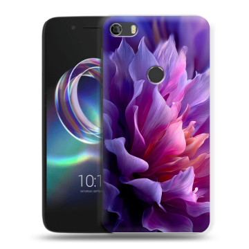 Силиконовый чехол на Alcatel Idol 5 с принтом женский цветы