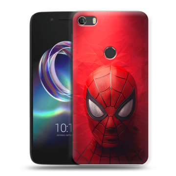 Силиконовый чехол на Alcatel Idol 5 с принтом Spiderman Человек паук