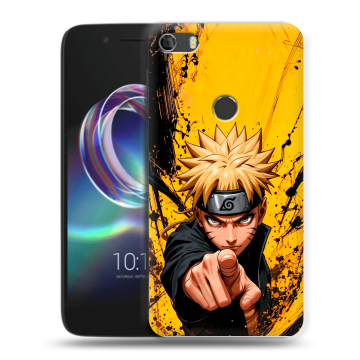 Силиконовый чехол на Alcatel Idol 5 с принтом Naruto Наруто