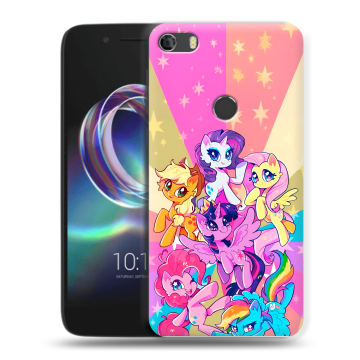 Силиконовый чехол на Alcatel Idol 5 с принтом My little pony Дружба чудо