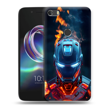 Силиконовый чехол на Alcatel Idol 5 с принтом IronMan Железный человек Силиконовый чехол на Alcatel Idol 5 с принтом IronMan Железный человек