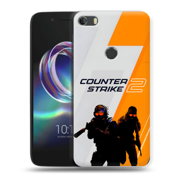 Силиконовый чехол на Alcatel Idol 5 с принтом Counter Strike
