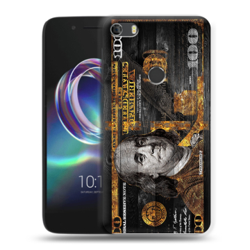 Силиконовый чехол на Alcatel Idol 5 с принтом Доллар деньги