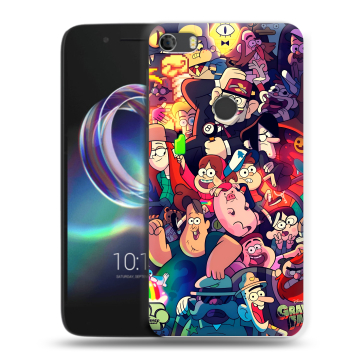 Силиконовый чехол на Alcatel Idol 5 с принтом Gravity Falls Гравити Фолз