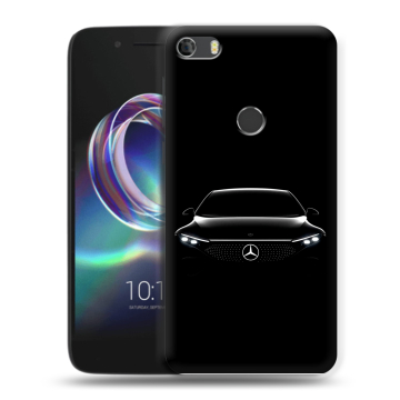 Силиконовый чехол на Alcatel Idol 5 с принтом Mercedes Мерседес