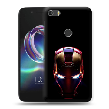 Силиконовый чехол на Alcatel Idol 5 с принтом IronMan Железный человек