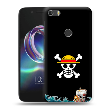 Силиконовый чехол на Alcatel Idol 5 с принтом One Piece Ван Пис