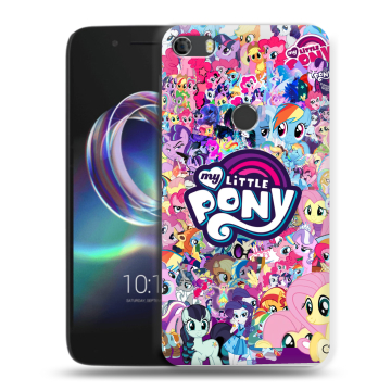 Силиконовый чехол на Alcatel Idol 5 с принтом My little pony Дружба чудо