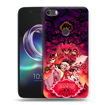 Силиконовый чехол на Alcatel Idol 5 с принтом Hazbin Hotel Отель Хазбин