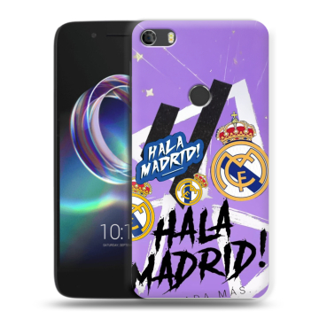 Силиконовый чехол на Alcatel Idol 5 с принтом Real Madrid Реал Мадрид