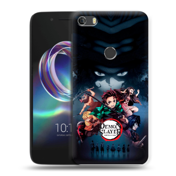 Силиконовый чехол на Alcatel Idol 5 с принтом Demon Slayer Клинок рассекающий демонов Силиконовый чехол на Alcatel Idol 5 с принтом Demon Slayer Клинок рассекающий демонов
