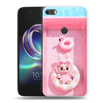 Силиконовый чехол на Alcatel Idol 5 с принтом Labubu Лабубу